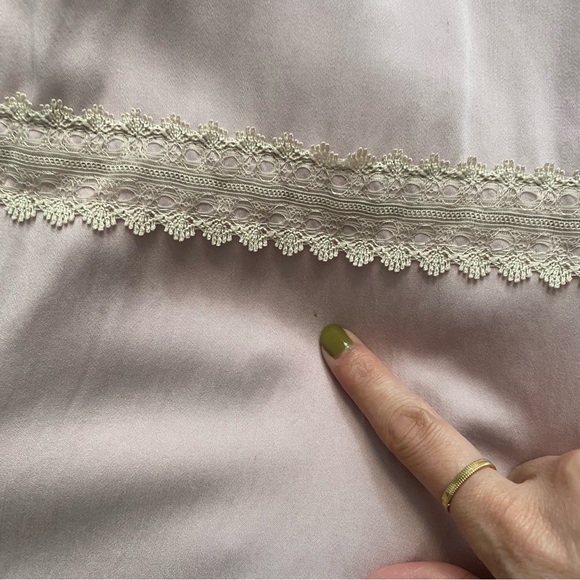 Logo Lavish Lori Goldstein short sleeve kimono wrap open cardigan mauve lace - Picture 14 of 15